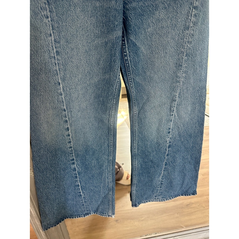 NWT Mother The Lemon Twist Sneak Jeans Wide Leg Denim Rolling In The Dough 30 - Picture 10 of 16